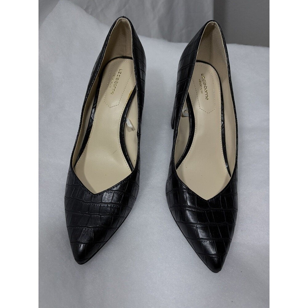 Liz Claiborne Crocodile Embossed Slip Shoes Size 10M